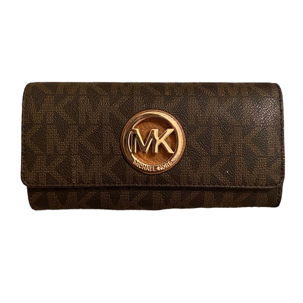 Michael Kors Heritage Wallet with Gold-tone Logo Accent